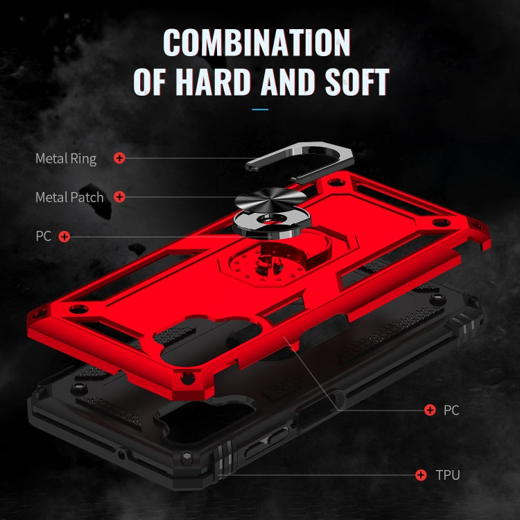 For Samsung Galaxy A13 4G Shockproof TPU + PC Phone Case with Holder(Red) - Galaxy Phone Cases by PMC TechLife | Online Shopping South Africa | PMC TechLife | Buy Now Pay Later Mobicred