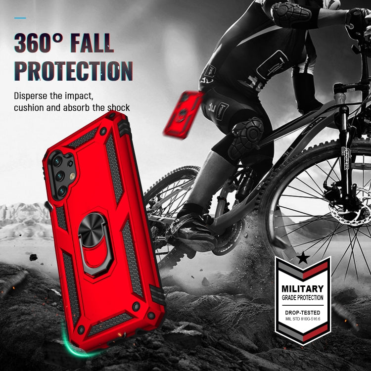 For Samsung Galaxy A13 4G Shockproof TPU + PC Phone Case with Holder(Red) - Galaxy Phone Cases by PMC TechLife | Online Shopping South Africa | PMC TechLife | Buy Now Pay Later Mobicred