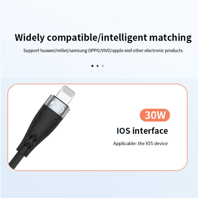 ADC-008 2 in 1 PD 30W USB + USB-C / Type-C to 8 Pin Flash Charge Data Cable, Cable Length:1m(Black Grey) - Multifunction Cable by PMC Jewellery | Online Shopping South Africa | PMC Jewellery