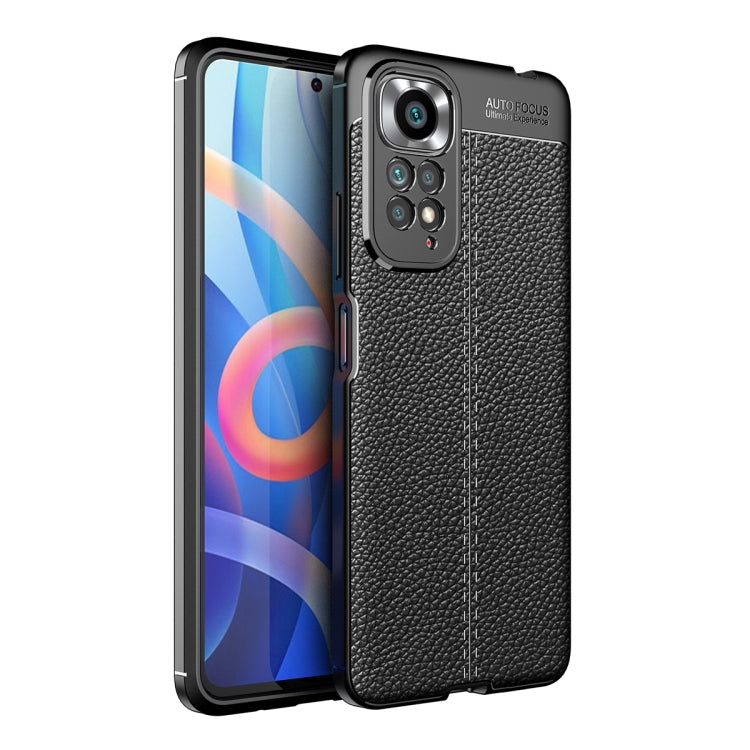 For Xiaomi Redmi Note 11 Global / Note 11S Litchi Texture Shockproof Phone TPU Case(Black) - Redmi Note 11 Case by PMC TechLife | Online Shopping South Africa | PMC TechLife