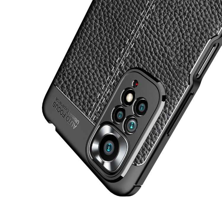 For Xiaomi Redmi Note 11 Global / Note 11S Litchi Texture Shockproof Phone TPU Case(Black) - Redmi Note 11 Case by PMC TechLife | Online Shopping South Africa | PMC TechLife