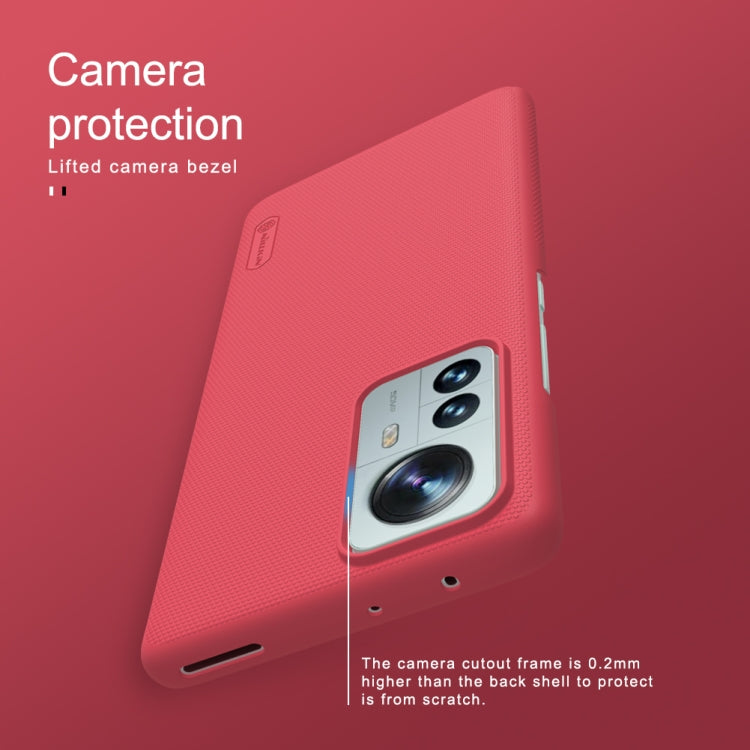 For Xiaomi 12 Pro NILLKIN Frosted PC Phone Case(Red) - 12 Pro Cases by NILLKIN | Online Shopping South Africa | PMC Jewellery