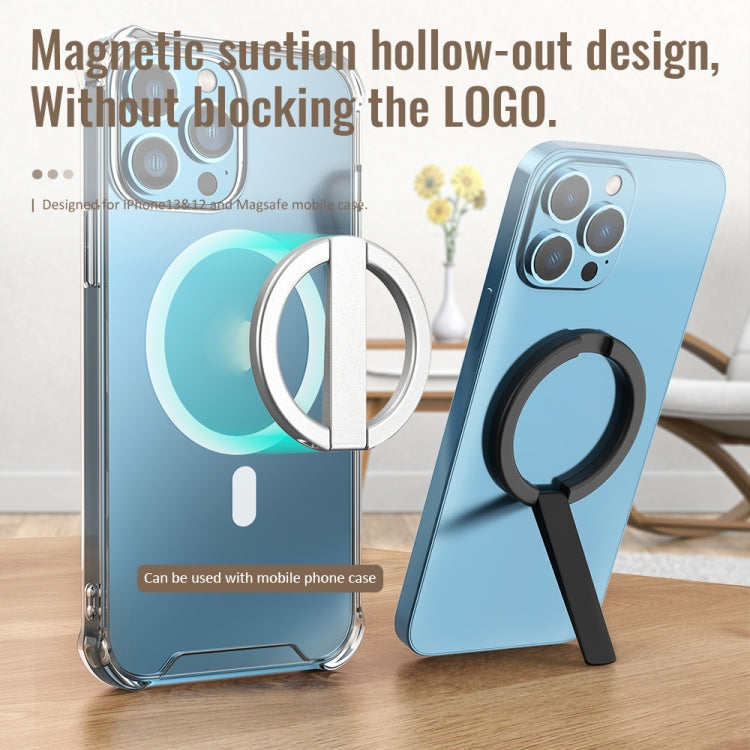 R-JUST SJ20 Magnetic Back Sticker Phone Holder for iPhone 14 & 13 & 12 Series(Silver) - Hand-Sticking Bracket by R-JUST | Online Shopping South Africa | PMC TechLife