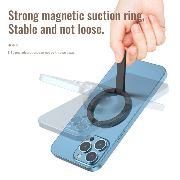 R-JUST SJ20 Magnetic Back Sticker Phone Holder for iPhone 14 & 13 & 12 Series(Silver) - Hand-Sticking Bracket by R-JUST | Online Shopping South Africa | PMC TechLife