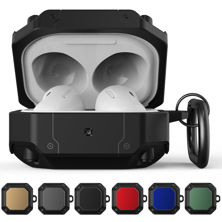 For Samsung Galaxy Buds 2 / Buds Pro / Buds Live / Buds 2 Pro Mecha Hardware TPU Earphone Protective Case with Hook(Red) - free shipping - PMC TechLife - Order now!