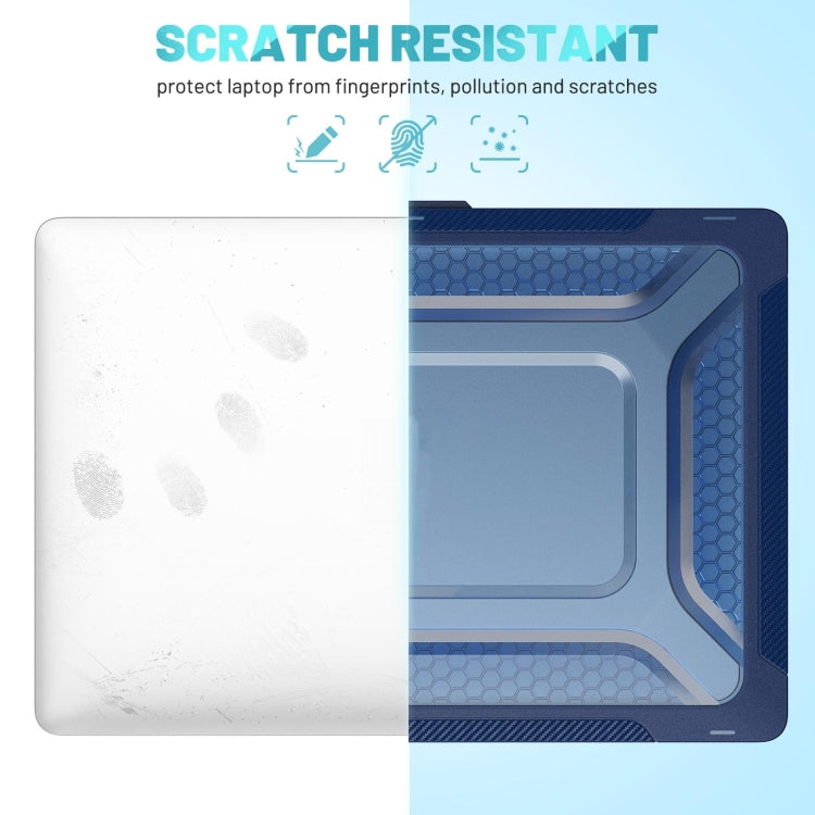 PC + TPU Honeycomb Laptop Protective Case For MacBook Pro 16.2 inch A2485 2021(Sapphire Blue) - MacBook Pro Cases by PMC TechLife | Online Shopping South Africa | PMC TechLife