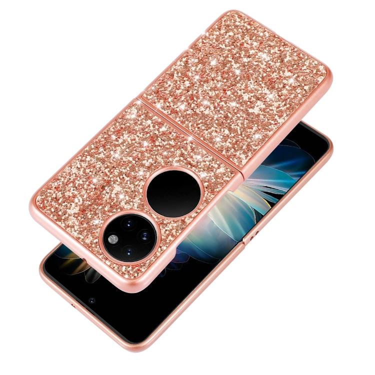 For Huawei P50 Pocket Glitter Powder Shockproof TPU Folding Phone Case(Rose Gold) - free shipping - PMC TechLife - Order now!