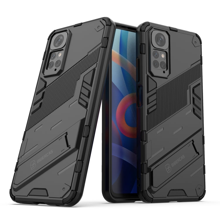 For Xiaomi Redmi Note 11 / Note 11S Global Punk Armor 2 in 1 PC + TPU Shockproof Phone Case with Invisible Holder(Black) - free shipping - PMC TechLife - Order now!
