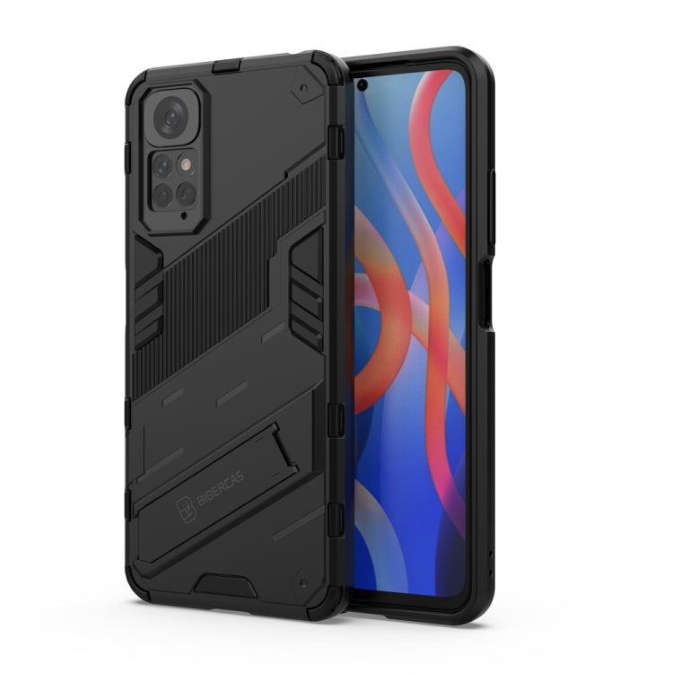 For Xiaomi Redmi Note 11 / Note 11S Global Punk Armor 2 in 1 PC + TPU Shockproof Phone Case with Invisible Holder(Black) - free shipping - PMC TechLife - Order now!
