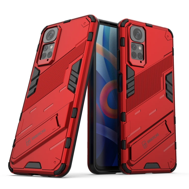 For Xiaomi Redmi Note 11 / Note 11S Global Punk Armor 2 in 1 PC + TPU Shockproof Phone Case with Invisible Holder(Red) - free shipping - PMC TechLife - Order now!