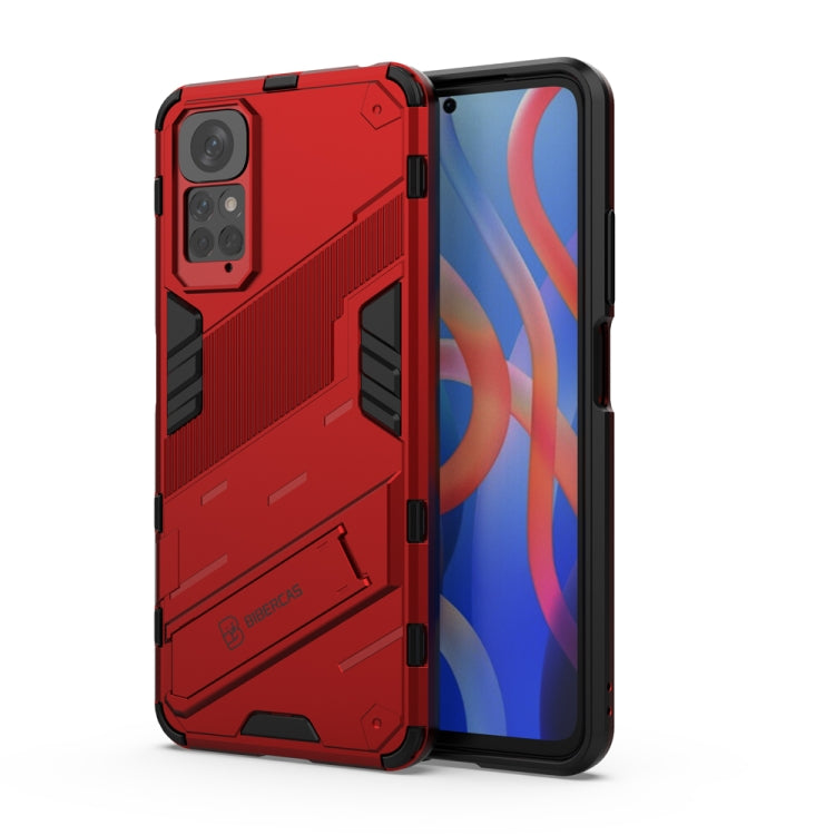 For Xiaomi Redmi Note 11 / Note 11S Global Punk Armor 2 in 1 PC + TPU Shockproof Phone Case with Invisible Holder(Red) - free shipping - PMC TechLife - Order now!
