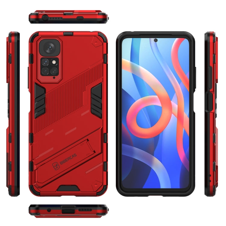 For Xiaomi Redmi Note 11 / Note 11S Global Punk Armor 2 in 1 PC + TPU Shockproof Phone Case with Invisible Holder(Red) - free shipping - PMC TechLife - Order now!