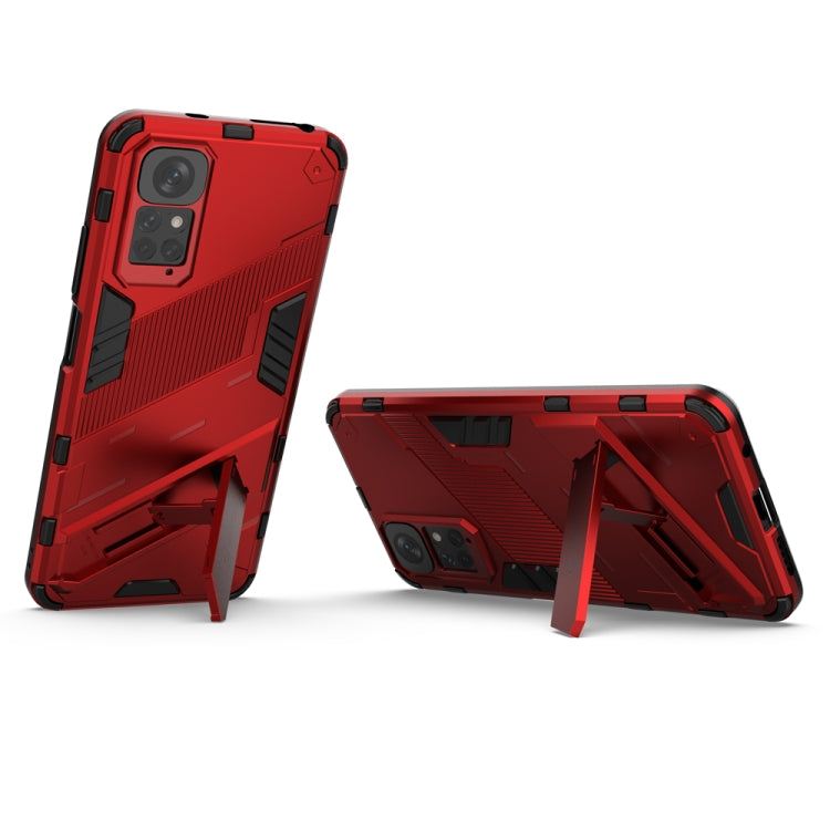 For Xiaomi Redmi Note 11 / Note 11S Global Punk Armor 2 in 1 PC + TPU Shockproof Phone Case with Invisible Holder(Red) - free shipping - PMC TechLife - Order now!