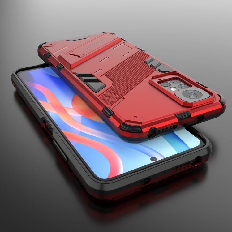 For Xiaomi Redmi Note 11 / Note 11S Global Punk Armor 2 in 1 PC + TPU Shockproof Phone Case with Invisible Holder(Red) - free shipping - PMC TechLife - Order now!