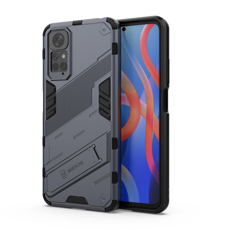 For Xiaomi Redmi Note 11 / Note 11S Global Punk Armor 2 in 1 PC + TPU Shockproof Phone Case with Invisible Holder(Gray) - free shipping - PMC TechLife - Order now!