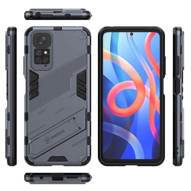 For Xiaomi Redmi Note 11 / Note 11S Global Punk Armor 2 in 1 PC + TPU Shockproof Phone Case with Invisible Holder(Gray) - free shipping - PMC TechLife - Order now!