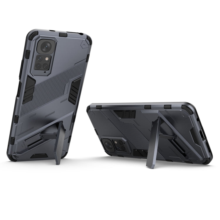For Xiaomi Redmi Note 11 / Note 11S Global Punk Armor 2 in 1 PC + TPU Shockproof Phone Case with Invisible Holder(Gray) - free shipping - PMC TechLife - Order now!