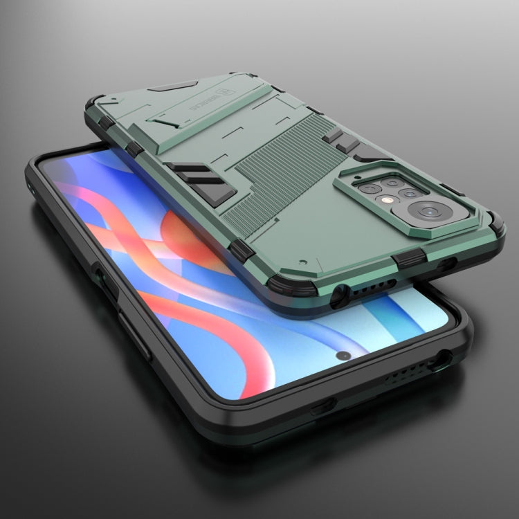 For Xiaomi Redmi Note 11 / Note 11S Global Punk Armor 2 in 1 PC + TPU Shockproof Phone Case with Invisible Holder(Green) - free shipping - PMC TechLife - Order now!
