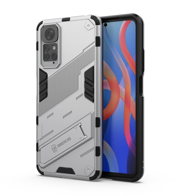 For Xiaomi Redmi Note 11 / Note 11S Global Punk Armor 2 in 1 PC + TPU Shockproof Phone Case with Invisible Holder(White) - free shipping - PMC TechLife - Order now!