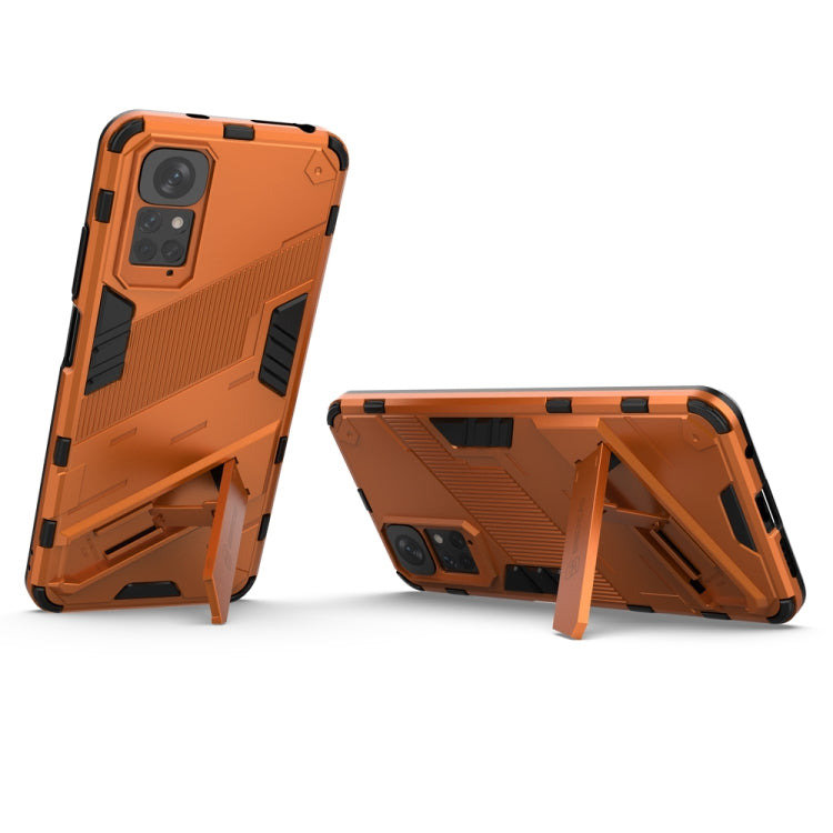 For Xiaomi Redmi Note 11 / Note 11S Global Punk Armor 2 in 1 PC + TPU Shockproof Phone Case with Invisible Holder(Orange) - free shipping - PMC TechLife - Order now!