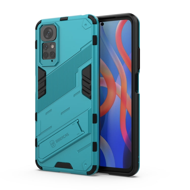 For Xiaomi Redmi Note 11 / Note 11S Global Punk Armor 2 in 1 PC + TPU Shockproof Phone Case with Invisible Holder(Blue) - free shipping - PMC TechLife - Order now!