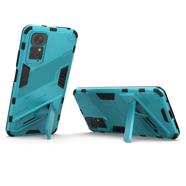 For Xiaomi Redmi Note 11 / Note 11S Global Punk Armor 2 in 1 PC + TPU Shockproof Phone Case with Invisible Holder(Blue) - free shipping - PMC TechLife - Order now!