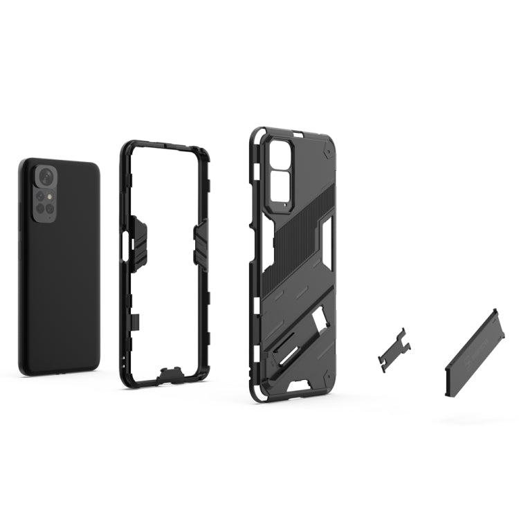 For Xiaomi Redmi Note 11 / Note 11S Global Punk Armor 2 in 1 PC + TPU Shockproof Phone Case with Invisible Holder(Gray) - free shipping - PMC TechLife - Order now!