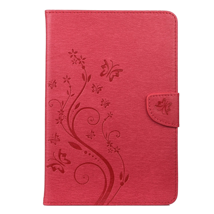 For Samsung Galaxy Tab A8 10.5 2021 X200 / X205 Butterfly Flower Embossing Pattern Leather Tablet Case(Magenta) - free shipping - PMC TechLife - Order now!