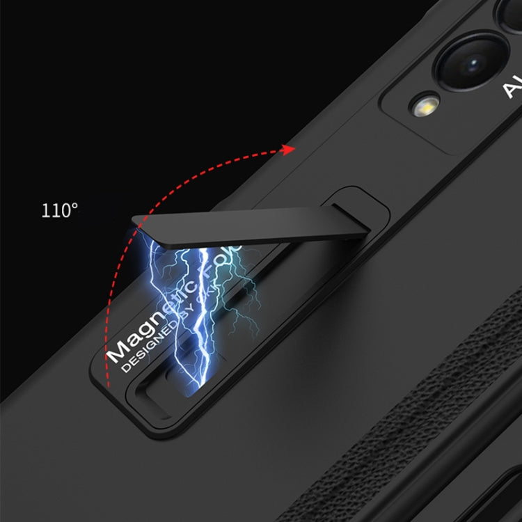 For Samsung Galaxy Z Fold3 5G GKK Integrated Magnetic Full Coverage Phone Flip Case with Pen Slot(Silver) - free shipping - PMC TechLife - Order now!