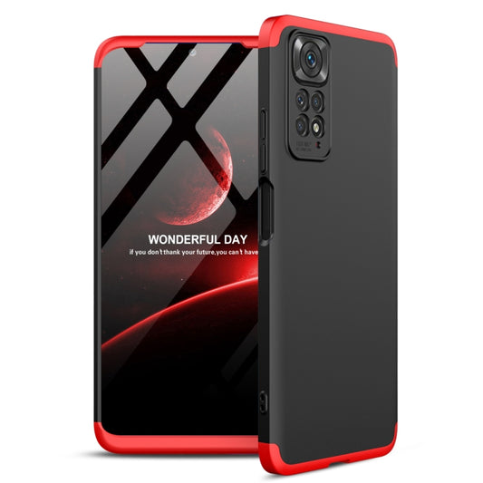 For Xiaomi Redmi Note 11S / 11 Global Version GKK Three Stage Splicing PC Phone Case(Black Red) - Xiaomi Cases by GKK | Online Shopping South Africa | PMC Jewellery