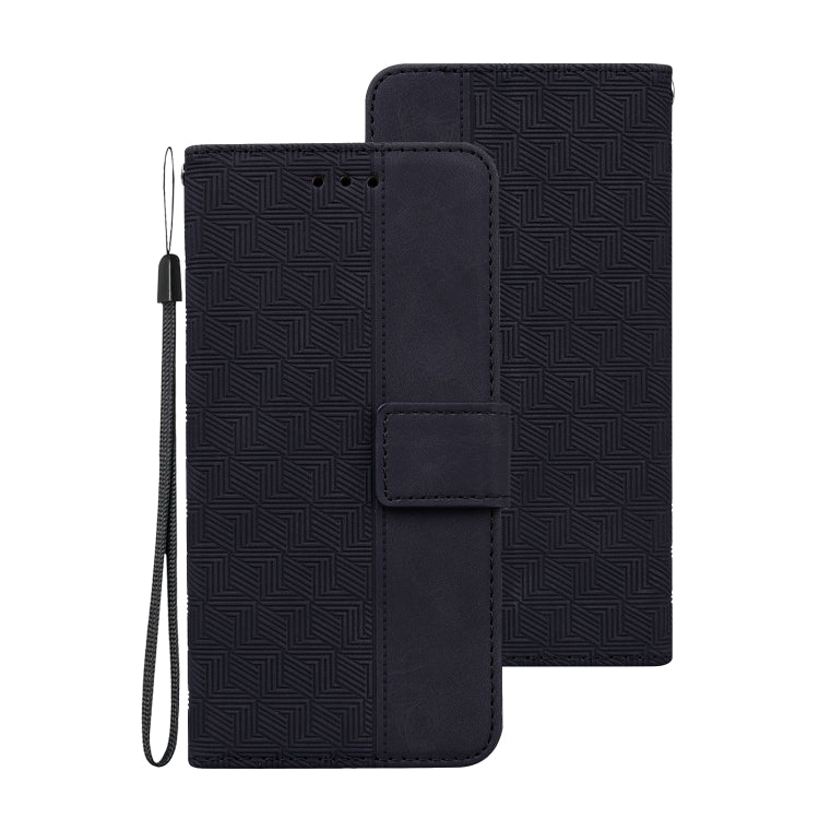 For Samsung Galaxy A70 / A70s Geometric Embossed Leather Phone Case(Black) - Galaxy Phone Cases by PMC TechLife | Online Shopping South Africa | PMC TechLife | Buy Now Pay Later Mobicred
