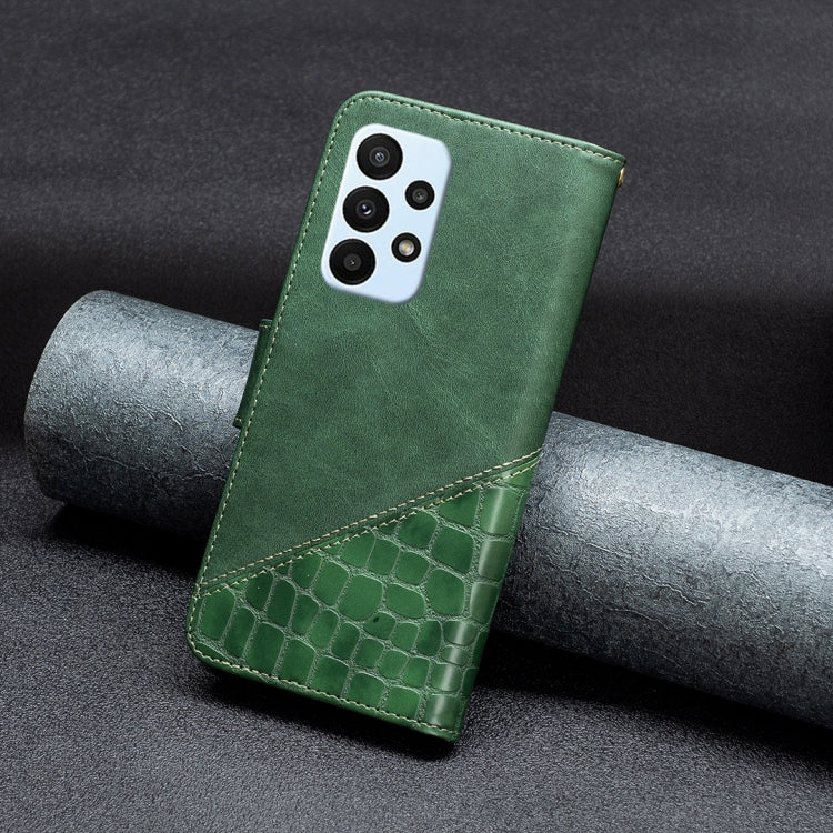 For Samsung Galaxy A23 5G Matching Color Crocodile Texture Leather Phone Case(Green) - free shipping - PMC TechLife - Order now!