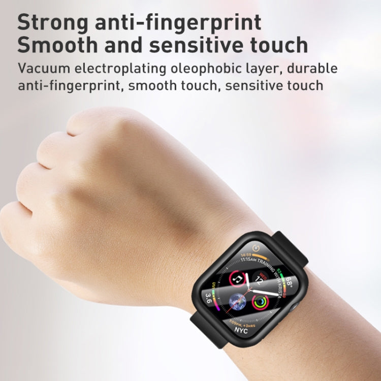 ROCK 2 in 1 PC Frame + Film Protector Case For  Apple Watch Series 6 & SE & 5 & 4 44mm(Blue) - Watch Cases by ROCK | Online Shopping South Africa | PMC TechLife | Buy Now Pay Later Mobicred