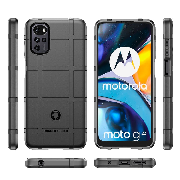 For Motorola Moto G22 Full Coverage Shockproof TPU Case(Black) - Motorola Cases by PMC TechLife | Online Shopping South Africa | PMC TechLife | Buy Now Pay Later Mobicred