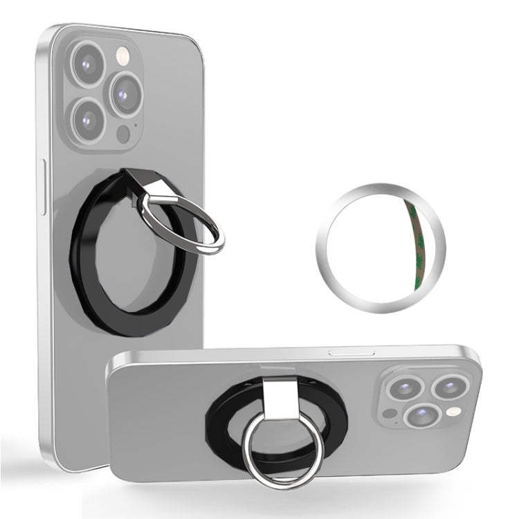 wlons Magnetic 360 Degree Rotatable Mobile Phone Ring Holder(Black) - Ring Holder by wlons | Online Shopping South Africa | PMC TechLife | Buy Now Pay Later Mobicred