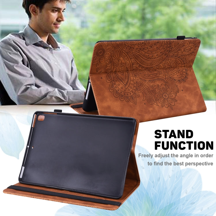 Peacock Embossed Pattern TPU + PU Leather Smart Tablet Case with Sleep / Wake-up For iPad 10.2 2019 / Pro 10.5 inch(Brown) - iPad Pro 10.5 inch Cases by PMC TechLife | Online Shopping South Africa | PMC TechLife | Buy Now Pay Later Mobicred