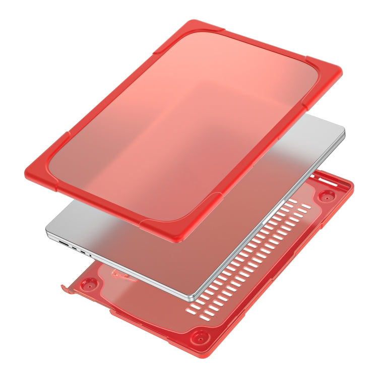 TPU + PC Two-color Anti-fall Laptop Protective Case For MacBook Pro 16.2 inch A2485 2021(Red) - MacBook Pro Cases by PMC TechLife | Online Shopping South Africa | PMC TechLife