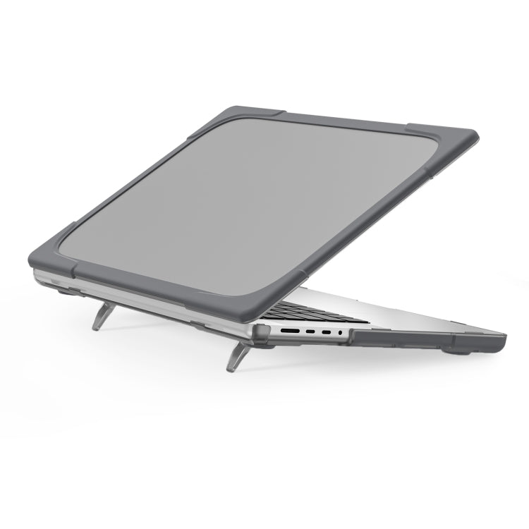 TPU + PC Two-color Anti-fall Laptop Protective Case For MacBook Pro 16.2 inch A2485 2021(Grey) - MacBook Pro Cases by PMC TechLife | Online Shopping South Africa | PMC TechLife | Buy Now Pay Later Mobicred