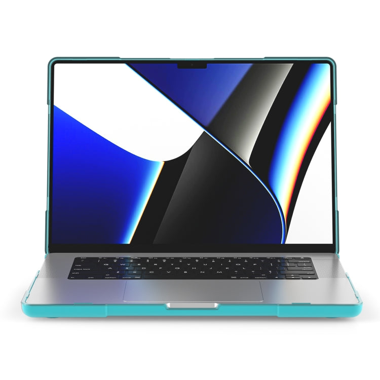 TPU + PC Two-color Anti-fall Laptop Protective Case For MacBook Pro 16.2 inch A2485 2021(Light Blue) - MacBook Pro Cases by PMC TechLife | Online Shopping South Africa | PMC TechLife