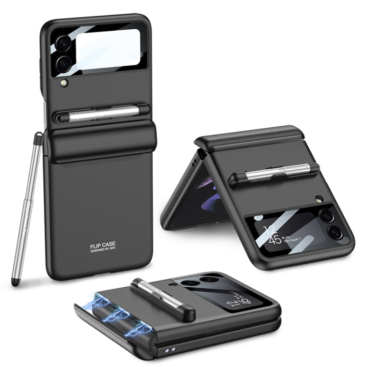 For Samsung Galaxy Z Flip3 5G GKK Magnetic Full Coverage Phone Flip Case with Pen(Black) - free shipping - PMC TechLife - Order now!