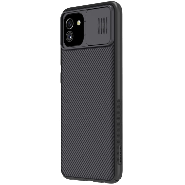 For Samsung Galaxy A03 NILLKIN Black Mirror Series Camshield PC Phone Case(Black) - Galaxy Phone Cases by NILLKIN | Online Shopping South Africa | PMC Jewellery