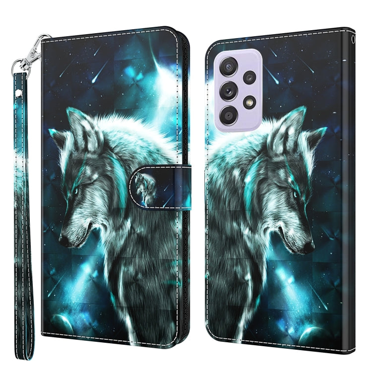 For Samsung Galaxy A13 4G 3D Painting Pattern TPU + PU Leather Phone Case(Wolf) - free shipping - PMC TechLife - Order now!