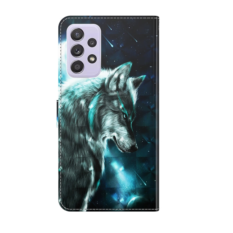 For Samsung Galaxy A13 4G 3D Painting Pattern TPU + PU Leather Phone Case(Wolf) - free shipping - PMC TechLife - Order now!