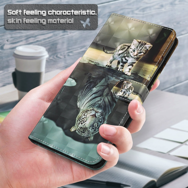 For Samsung Galaxy A13 4G 3D Painting Pattern TPU + PU Leather Phone Case(Cat Tiger) - free shipping - PMC TechLife - Order now!
