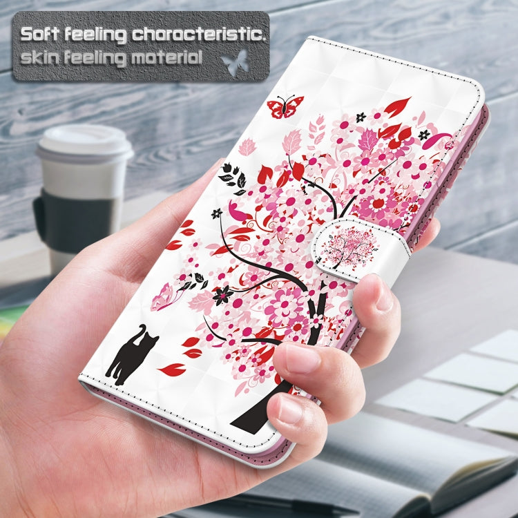 For Samsung Galaxy A13 4G 3D Painting Pattern TPU + PU Leather Phone Case(Cat Under The Tree) - free shipping - PMC TechLife - Order now!