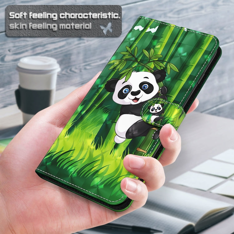 For Samsung Galaxy A13 4G 3D Painting Pattern TPU + PU Leather Phone Case(Panda Climbing Bamboo) - free shipping - PMC TechLife - Order now!
