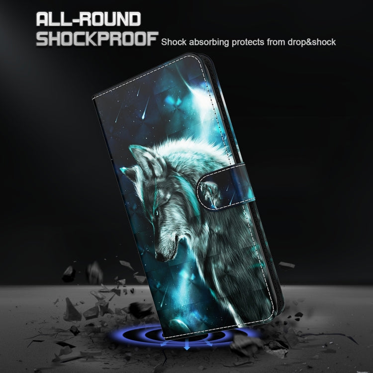 For Samsung Galaxy A52 5G / A52s 5G 3D Painting Pattern TPU + PU Leather Phone Case(Wolf) - free shipping - PMC TechLife - Order now!
