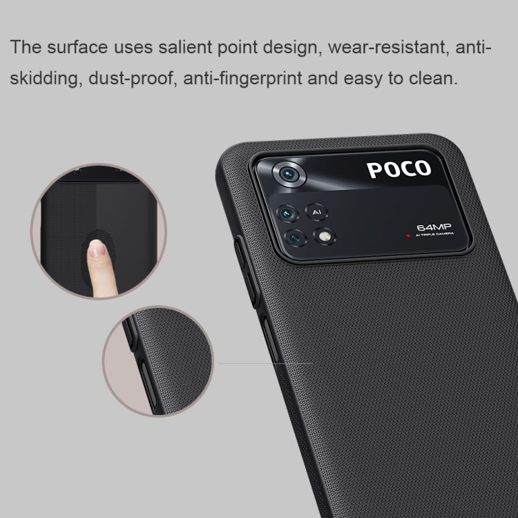 For Xiaomi Poco M4 Pro NILLKIN Frosted PC Phone Case(Red) - Xiaomi Cases by NILLKIN | Online Shopping South Africa | PMC TechLife | Buy Now Pay Later Mobicred