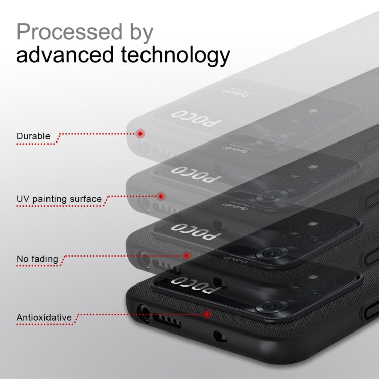 For Xiaomi Poco M4 Pro NILLKIN Frosted PC Phone Case(Red) - Xiaomi Cases by NILLKIN | Online Shopping South Africa | PMC TechLife | Buy Now Pay Later Mobicred