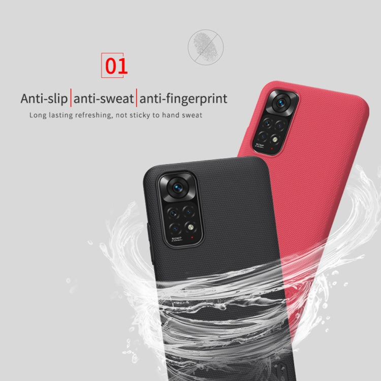 For Xiaomi Redmi Note 11 4G Global NILLKIN Frosted PC Phone Case(Red) - Xiaomi Cases by NILLKIN | Online Shopping South Africa | PMC Jewellery